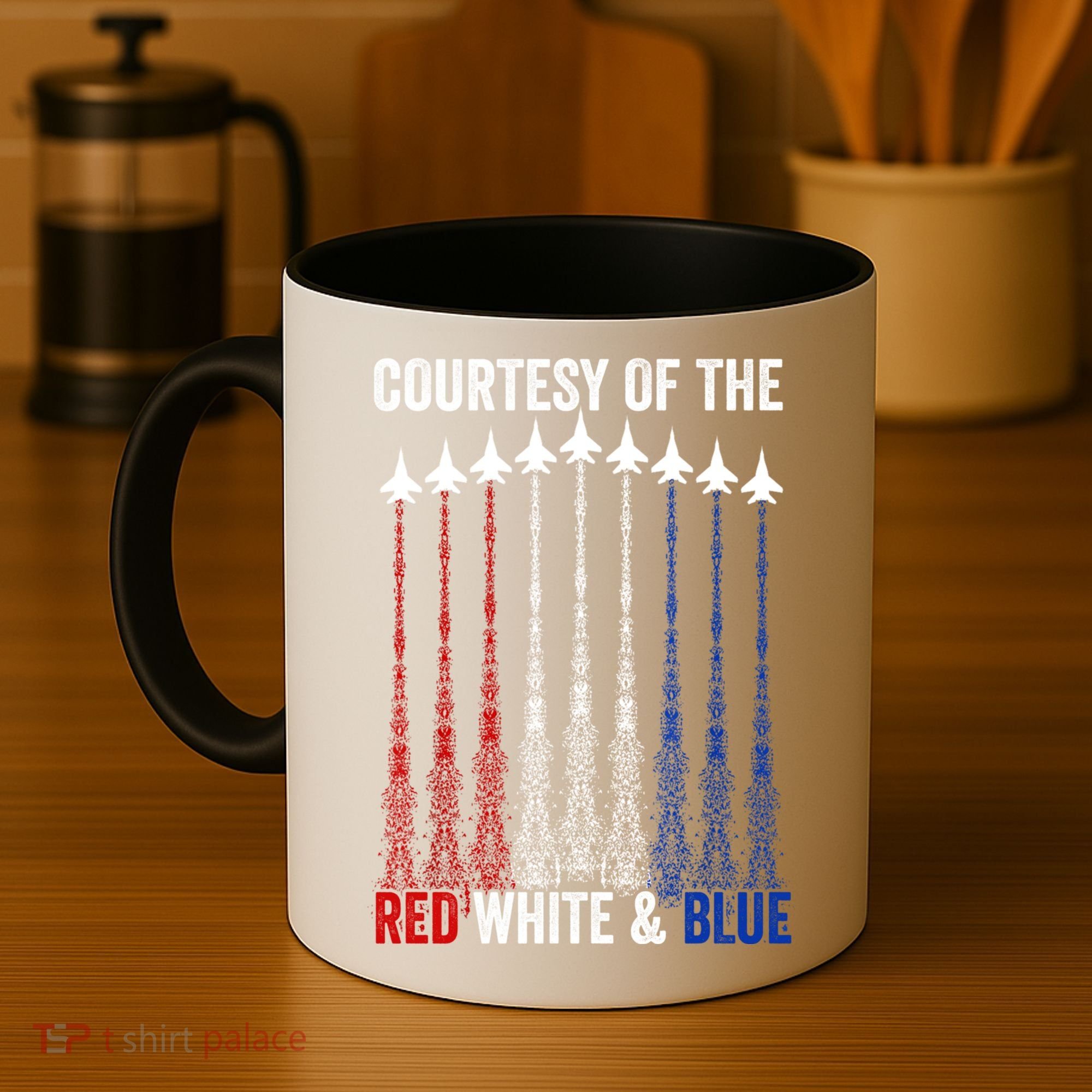Courtesy Of The Red White And Blue 4th Of July Coffee Mug