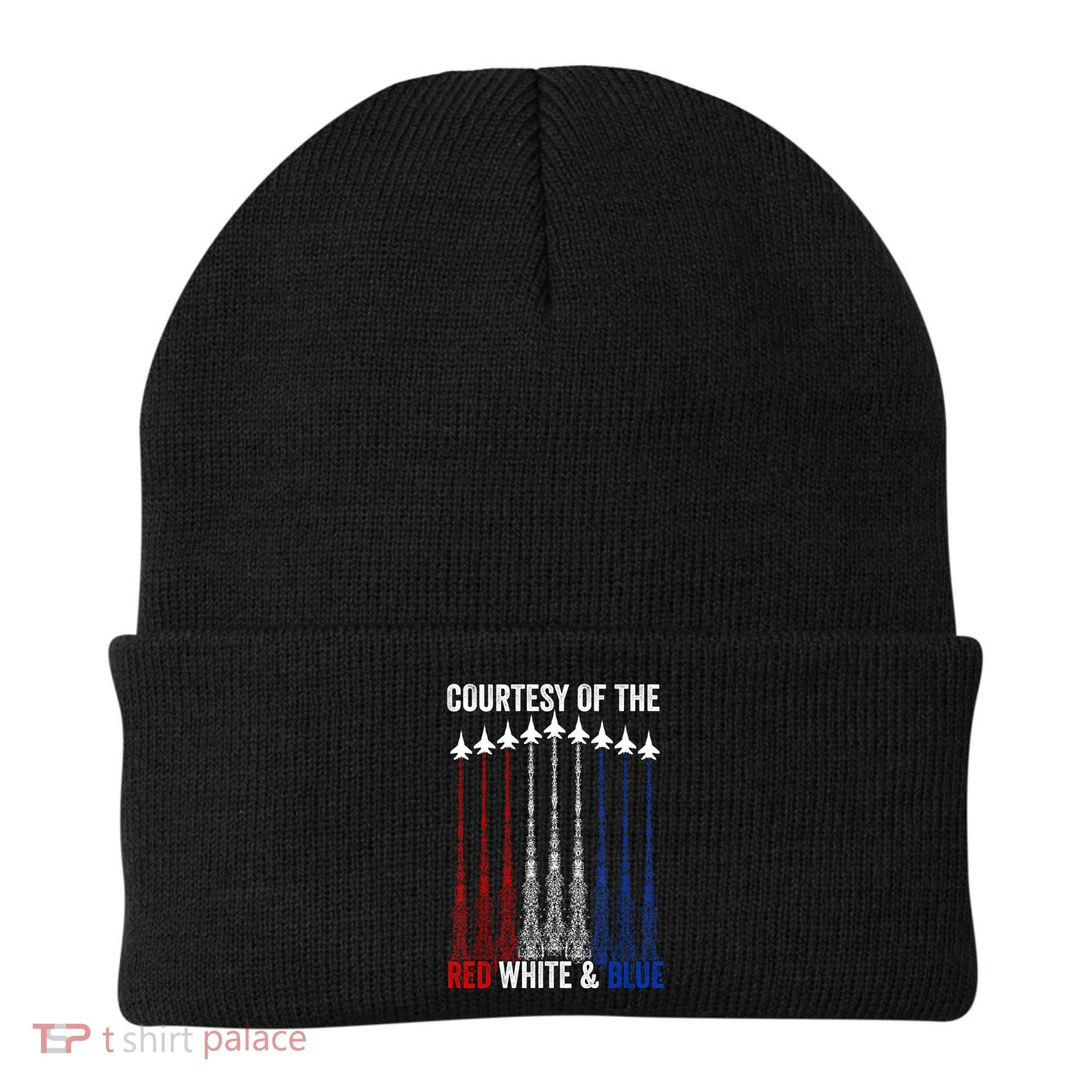 Courtesy Of The Red White And Blue 4th Of July Beanie
