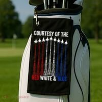 Courtesy Of The Red White And Blue 4th Of July Golf Towel thumb 2