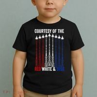Courtesy Of The Red White And Blue 4th Of July Toddler T-Shirt thumb 2