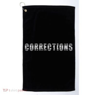 Corrections Officer Thin Silver Line Correctional Officer Cool Gift Golf Towel
