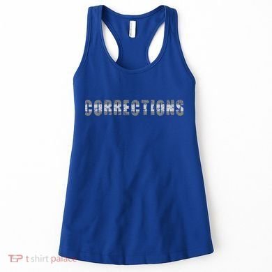 Corrections Officer Thin Silver Line Correctional Officer Cool Gift Women's Tank Top