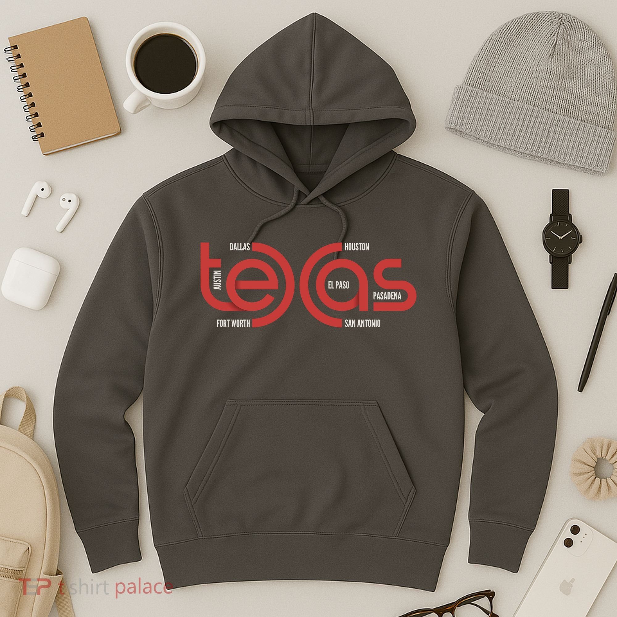 Cities Of Texas Logo Hoodie