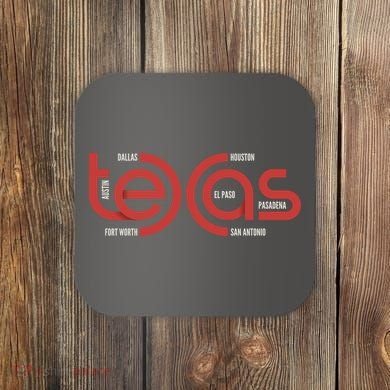 Cities Of Texas Logo Coaster