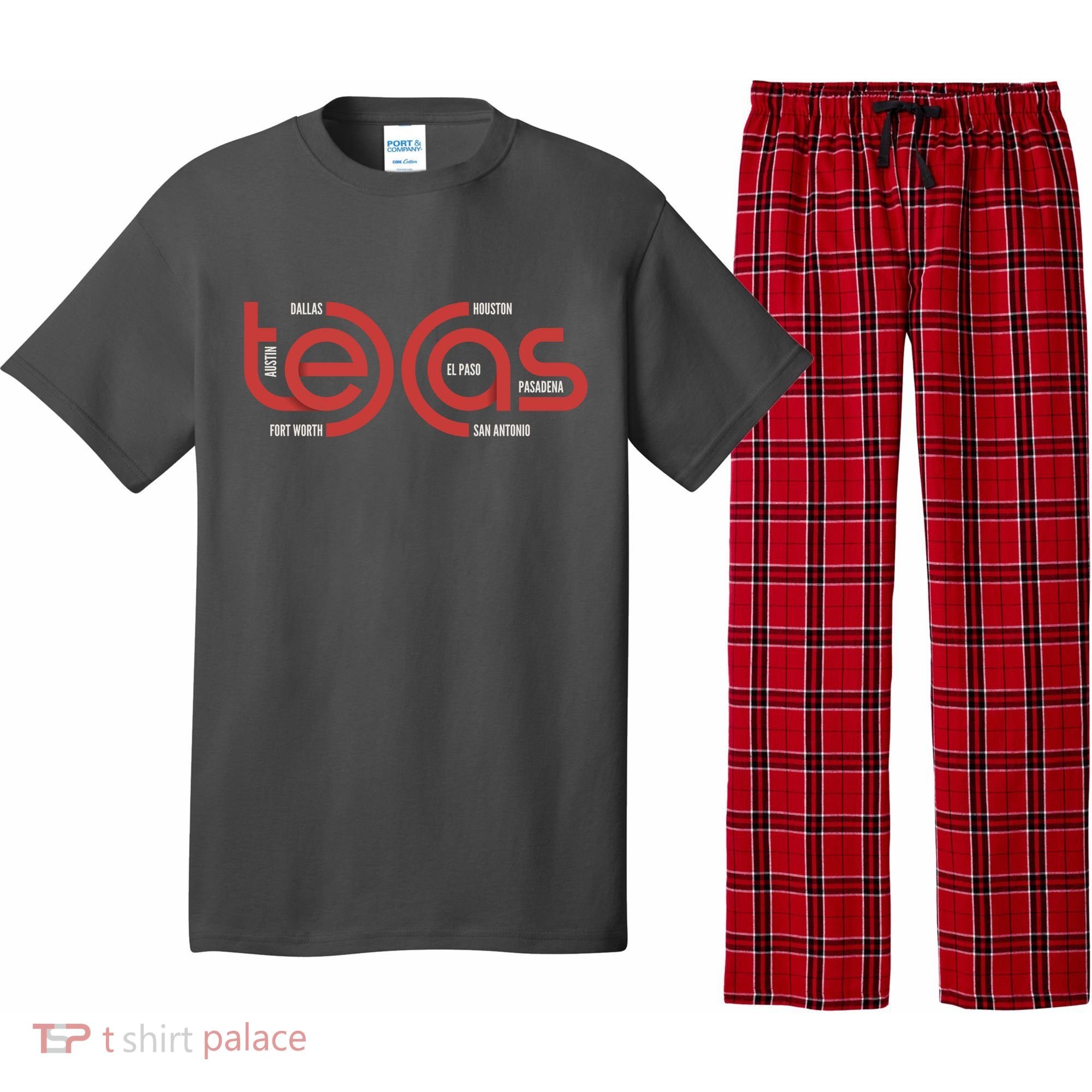 Cities Of Texas Logo Pajama Set