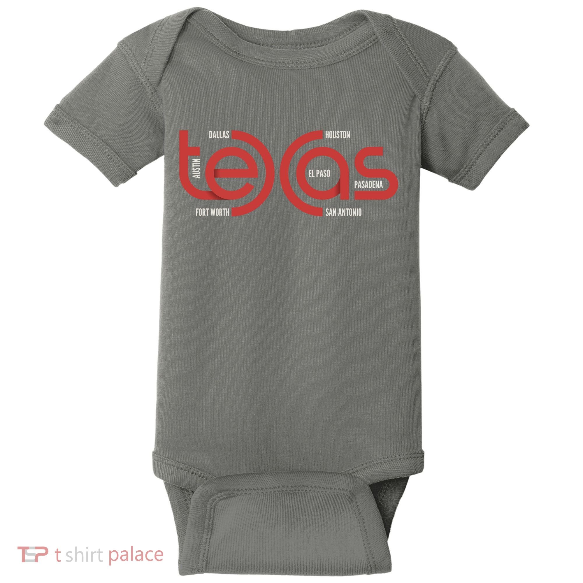 Cities Of Texas Logo Baby Bodysuit