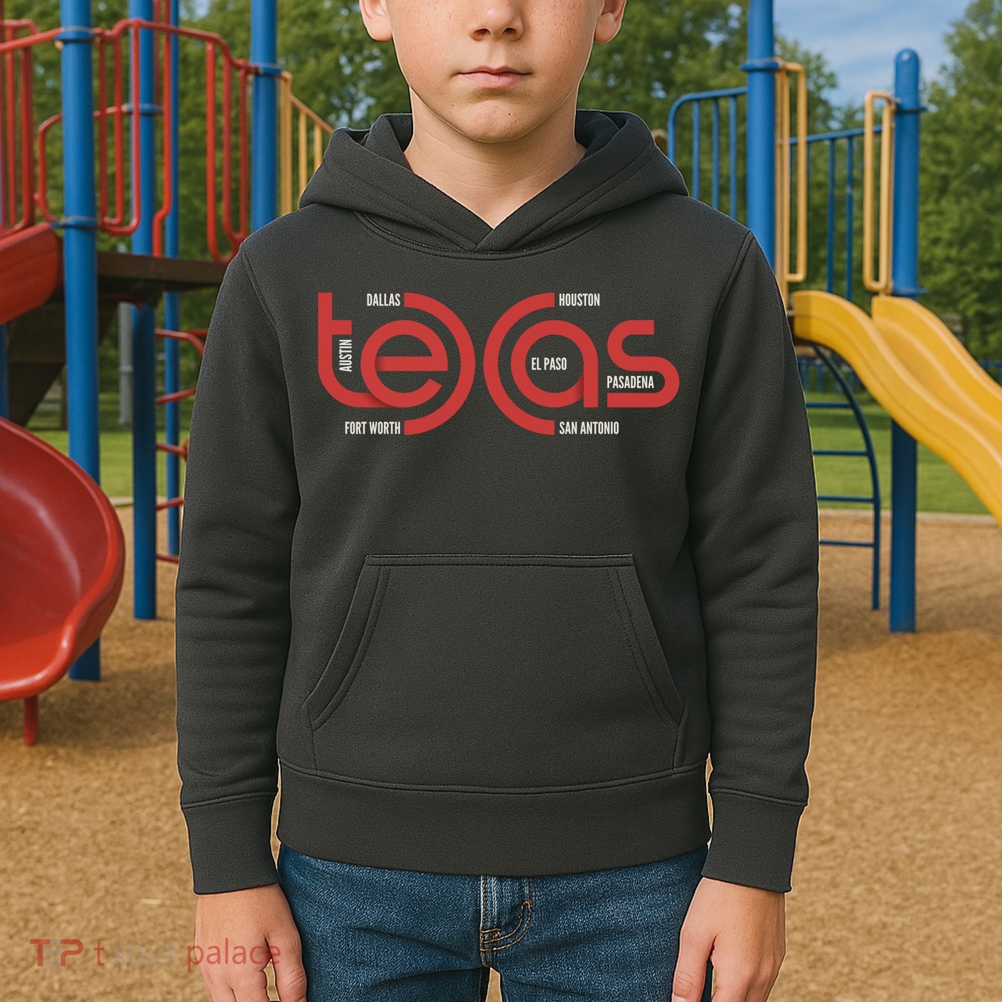 Cities Of Texas Logo Kids Hoodie