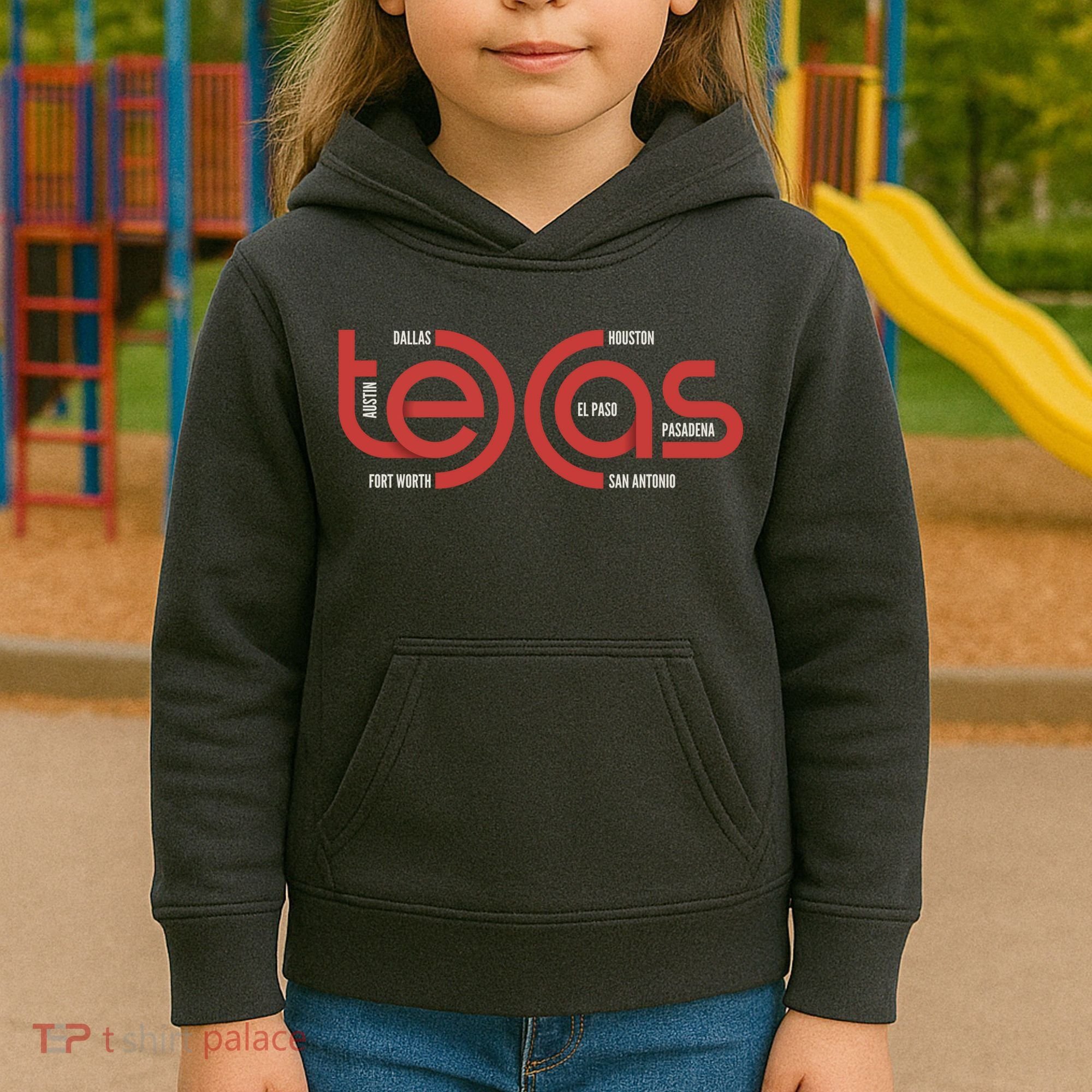 Cities Of Texas Logo Kids Hoodie