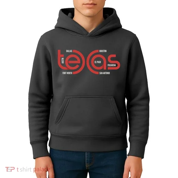 Cities Of Texas Logo Kids Hoodie