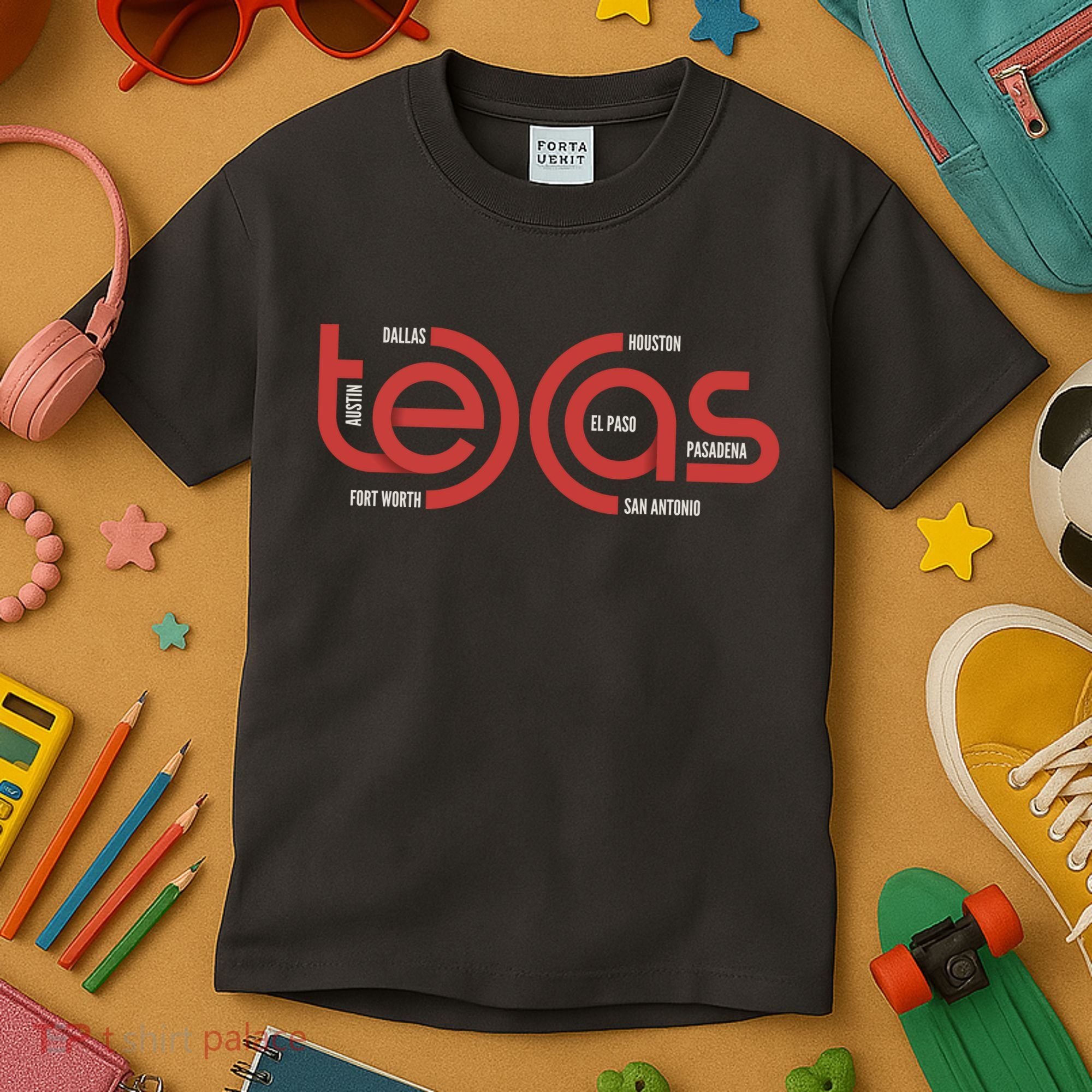 Cities Of Texas Logo Kids T-Shirt