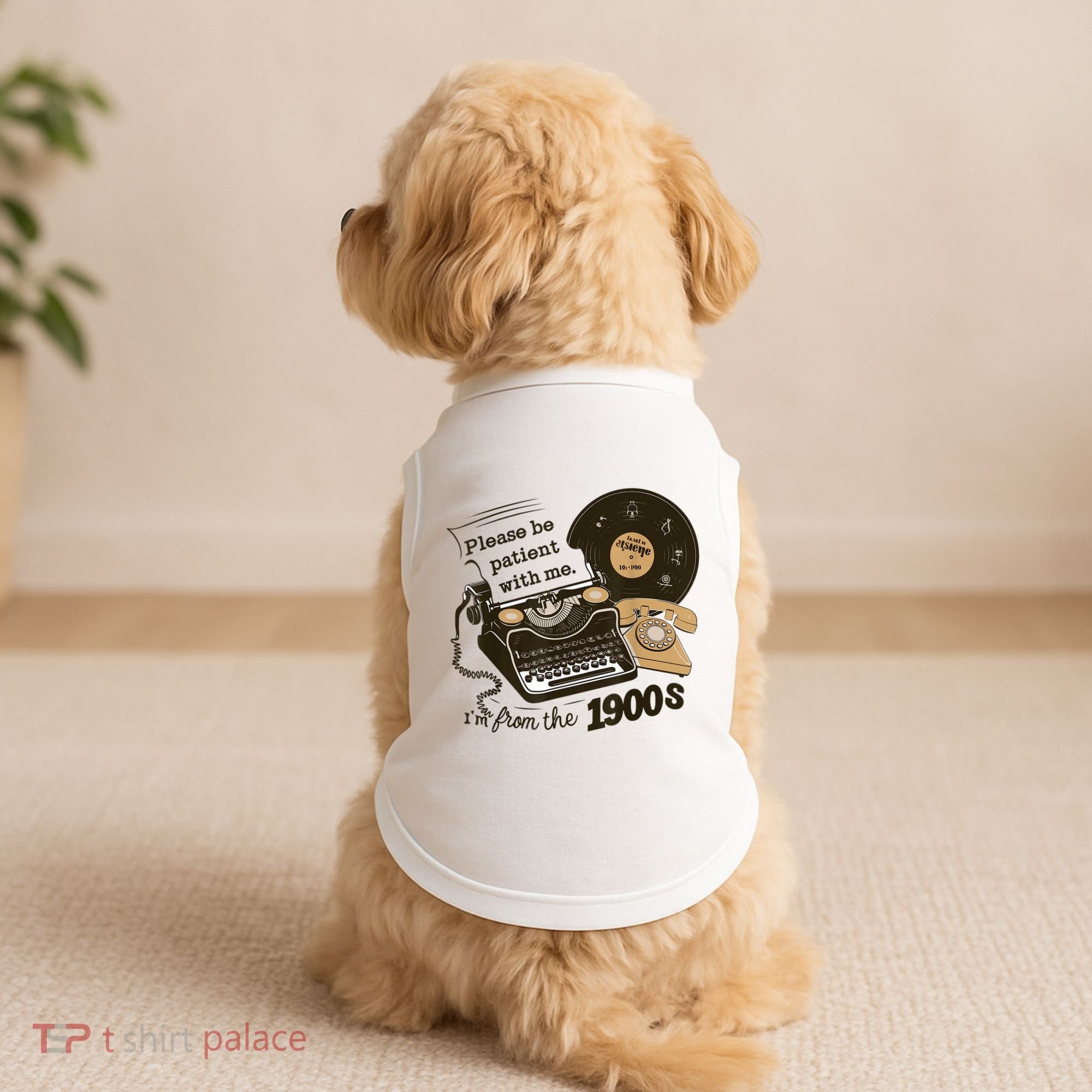 Cute Old Telephone Please Be Patient With Me Im From The 1900s Gift Doggie Tank