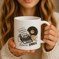 Cute Old Telephone Please Be Patient With Me Im From The 1900s Gift Coffee Mug thumb 3