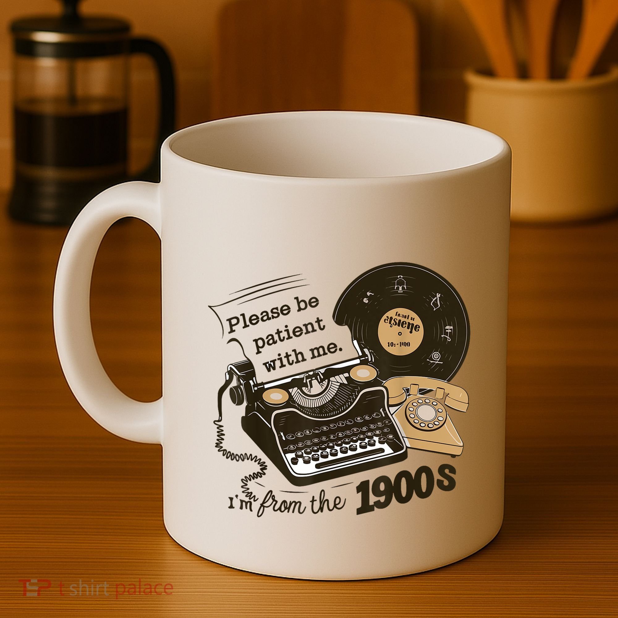 Cute Old Telephone Please Be Patient With Me Im From The 1900s Gift Coffee Mug