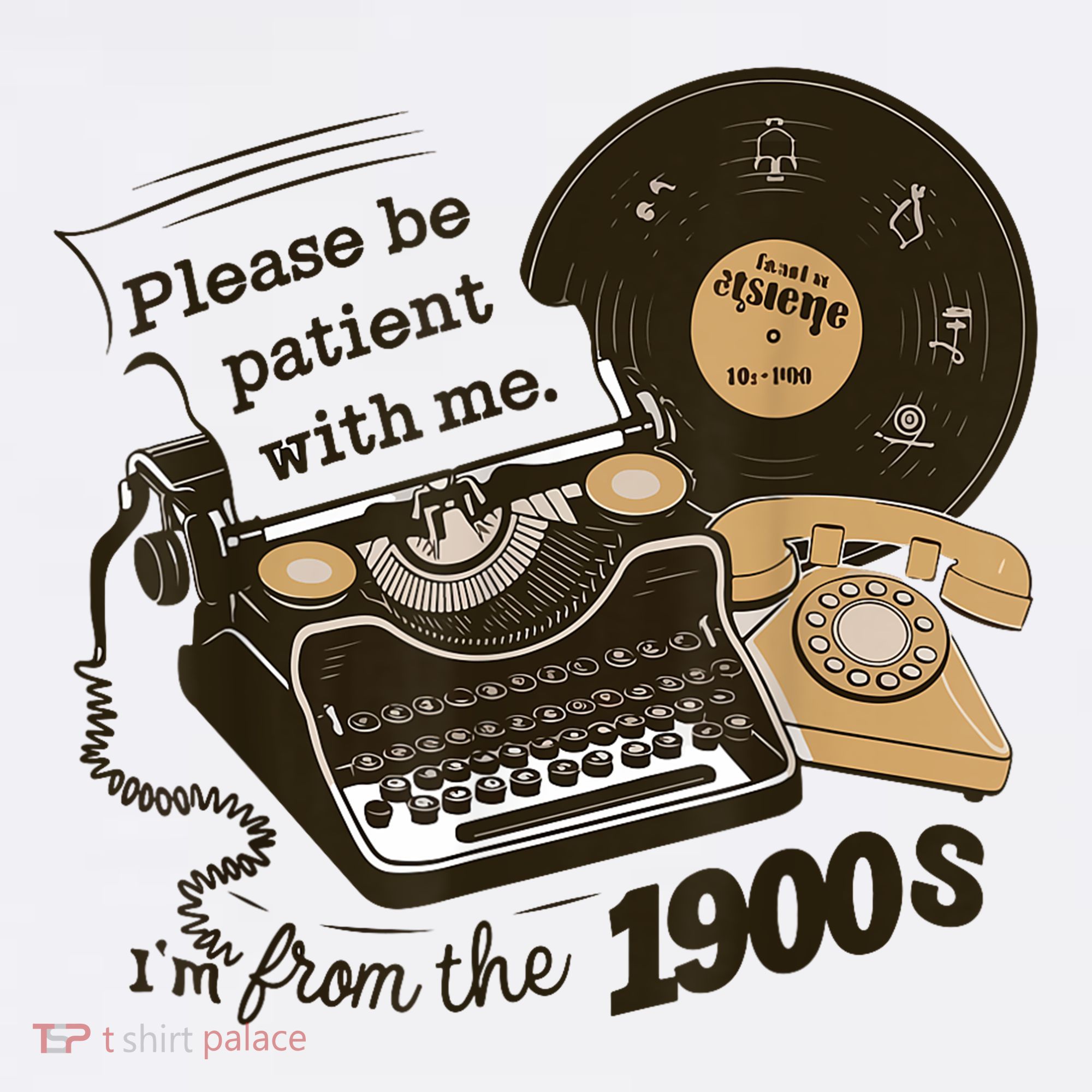 Cute Old Telephone Please Be Patient With Me Im From The 1900s Gift Women's Hoodie
