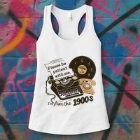 Cute Old Telephone Please Be Patient With Me Im From The 1900s Gift Women's Tank Top thumb 3