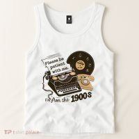 Cute Old Telephone Please Be Patient With Me Im From The 1900s Gift Tank Top thumb 2