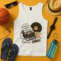 Cute Old Telephone Please Be Patient With Me Im From The 1900s Gift Tank Top thumb 4