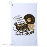 Cute Old Telephone Please Be Patient With Me Im From The 1900s Gift Golf Towel thumb 0
