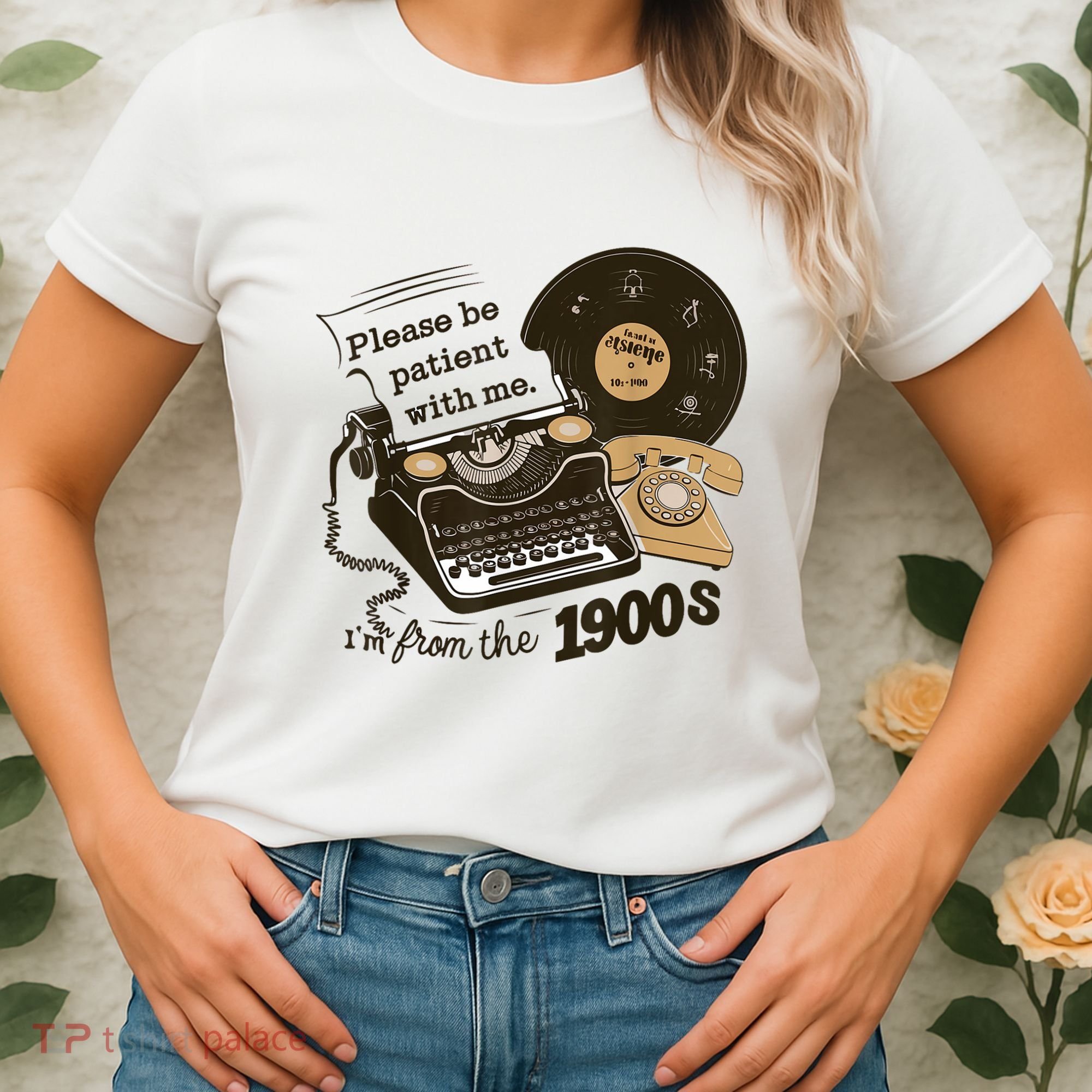 Cute Old Telephone Please Be Patient With Me Im From The 1900s Gift Women's T-Shirt
