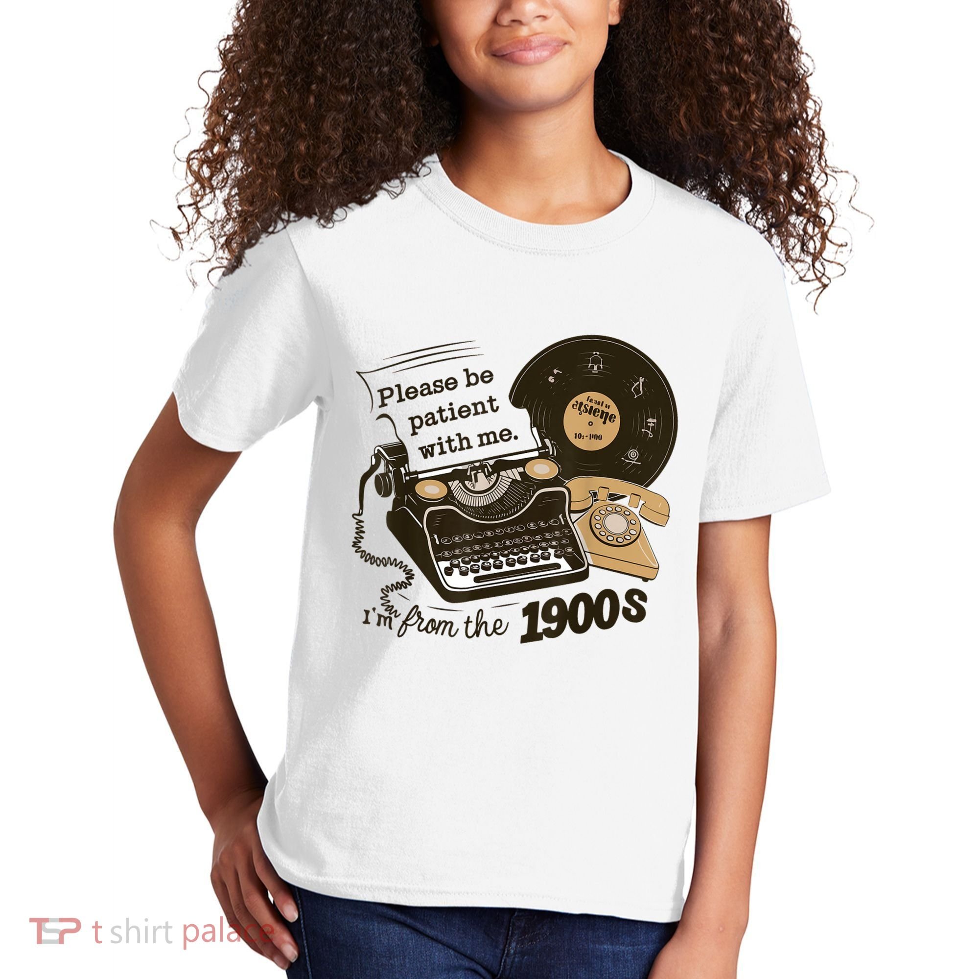 Cute Old Telephone Please Be Patient With Me Im From The 1900s Gift Kids T-Shirt