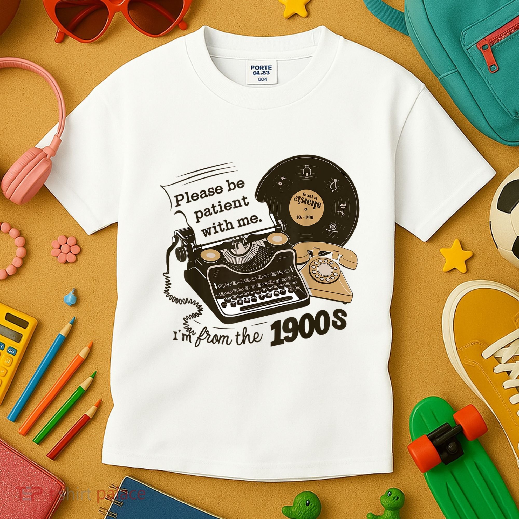 Cute Old Telephone Please Be Patient With Me Im From The 1900s Gift Kids T-Shirt