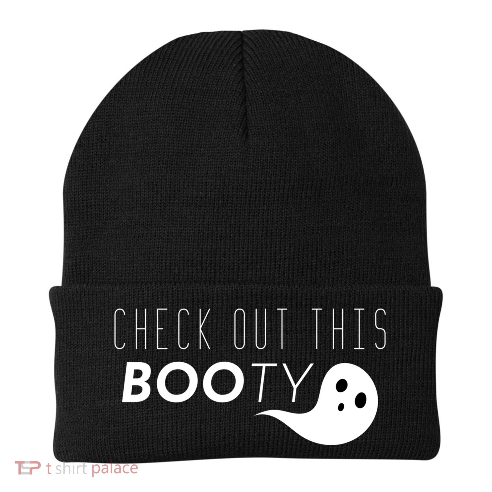 Check Out This Booty Funny Ghost Boo Halloween Gift Beanie
