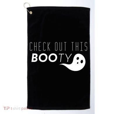Check Out This Booty Funny Ghost Boo Halloween Gift Golf Towel