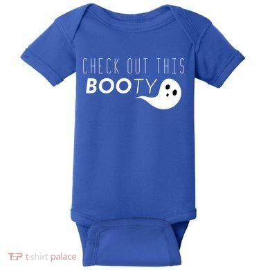 Check Out This Booty Funny Ghost Boo Halloween Gift Baby Bodysuit