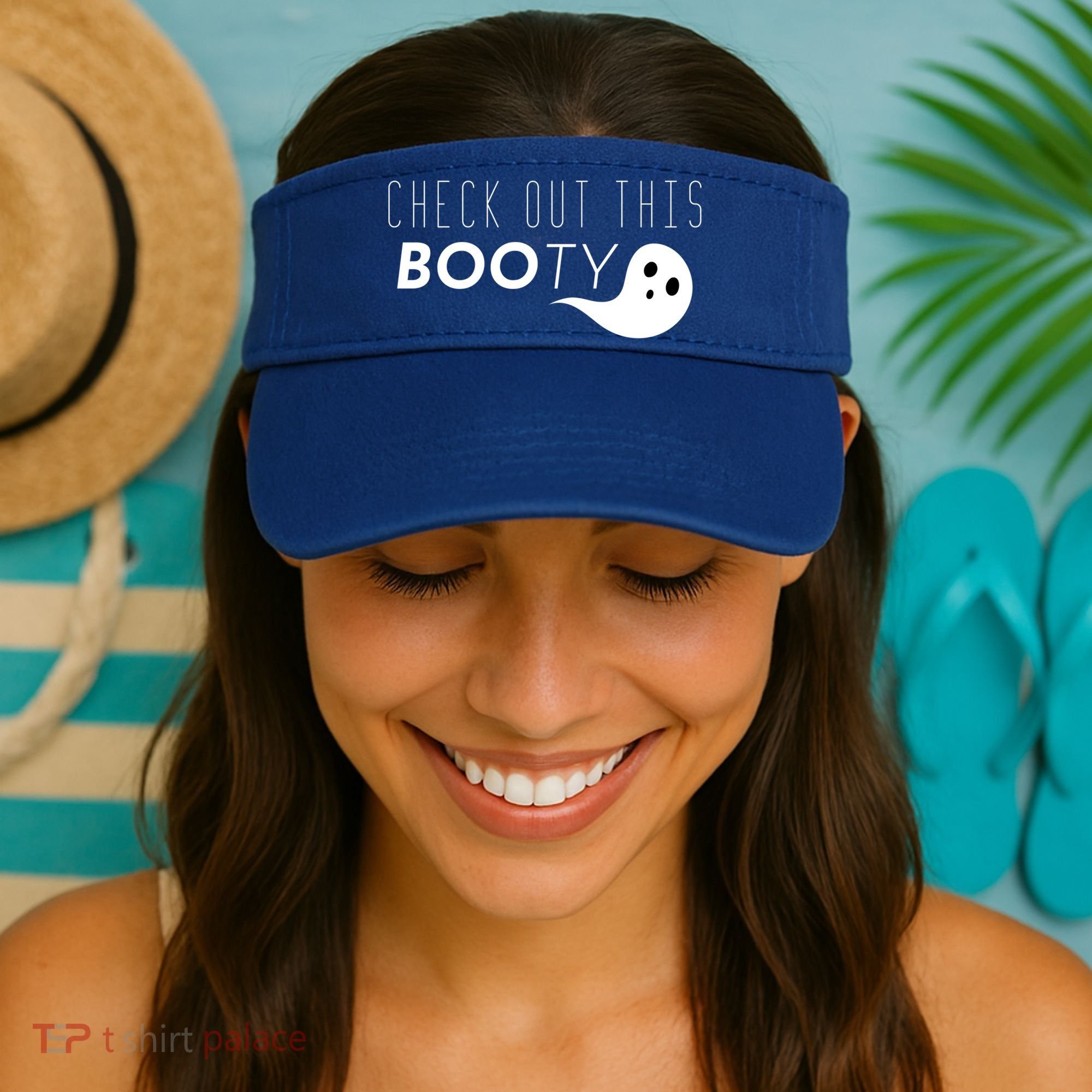 Check Out This Booty Funny Ghost Boo Halloween Gift Visor