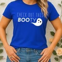 Check Out This Booty Funny Ghost Boo Halloween Gift Women's T-Shirt thumb 2