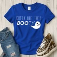 Check Out This Booty Funny Ghost Boo Halloween Gift Women's T-Shirt thumb 3