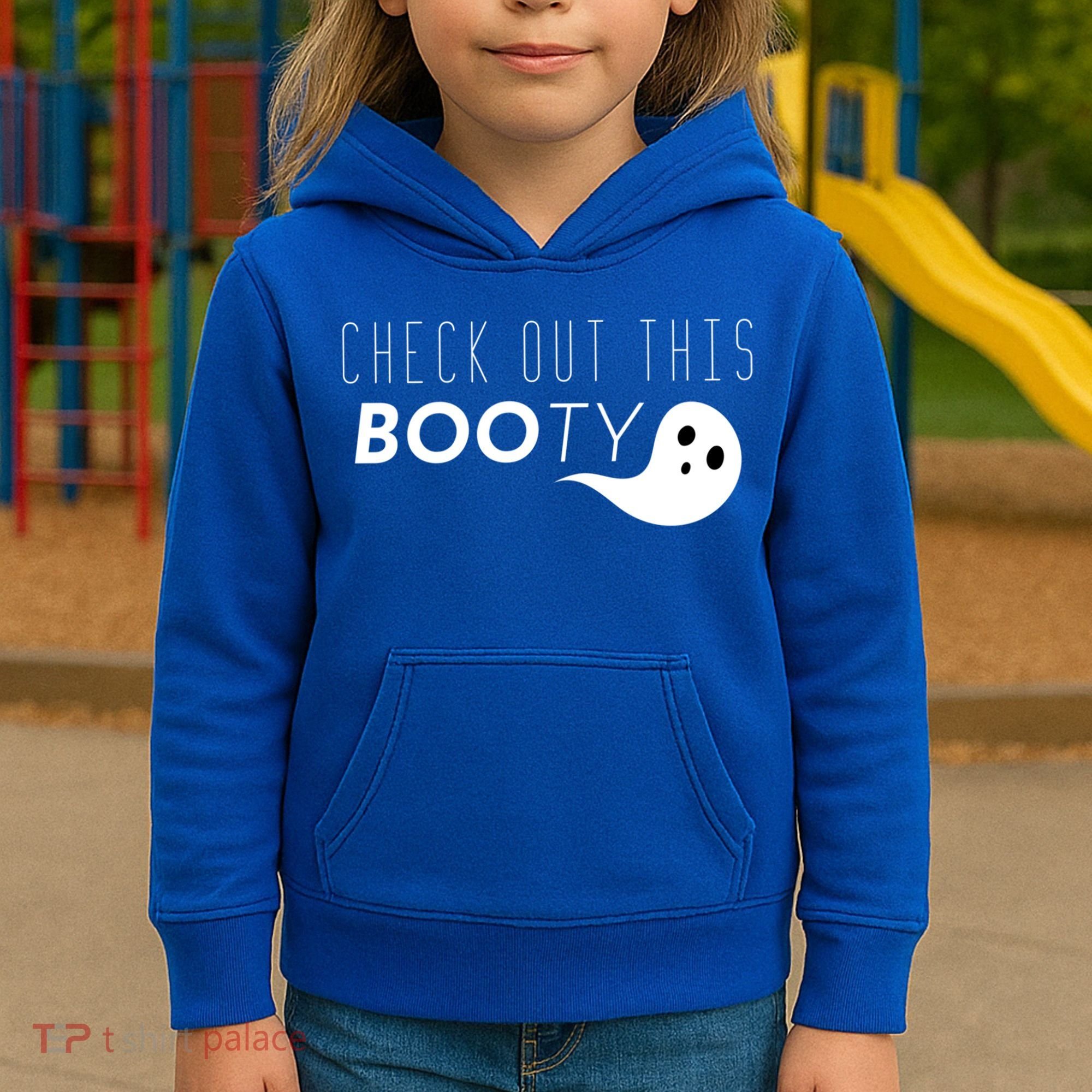 Check Out This Booty Funny Ghost Boo Halloween Gift Kids Hoodie