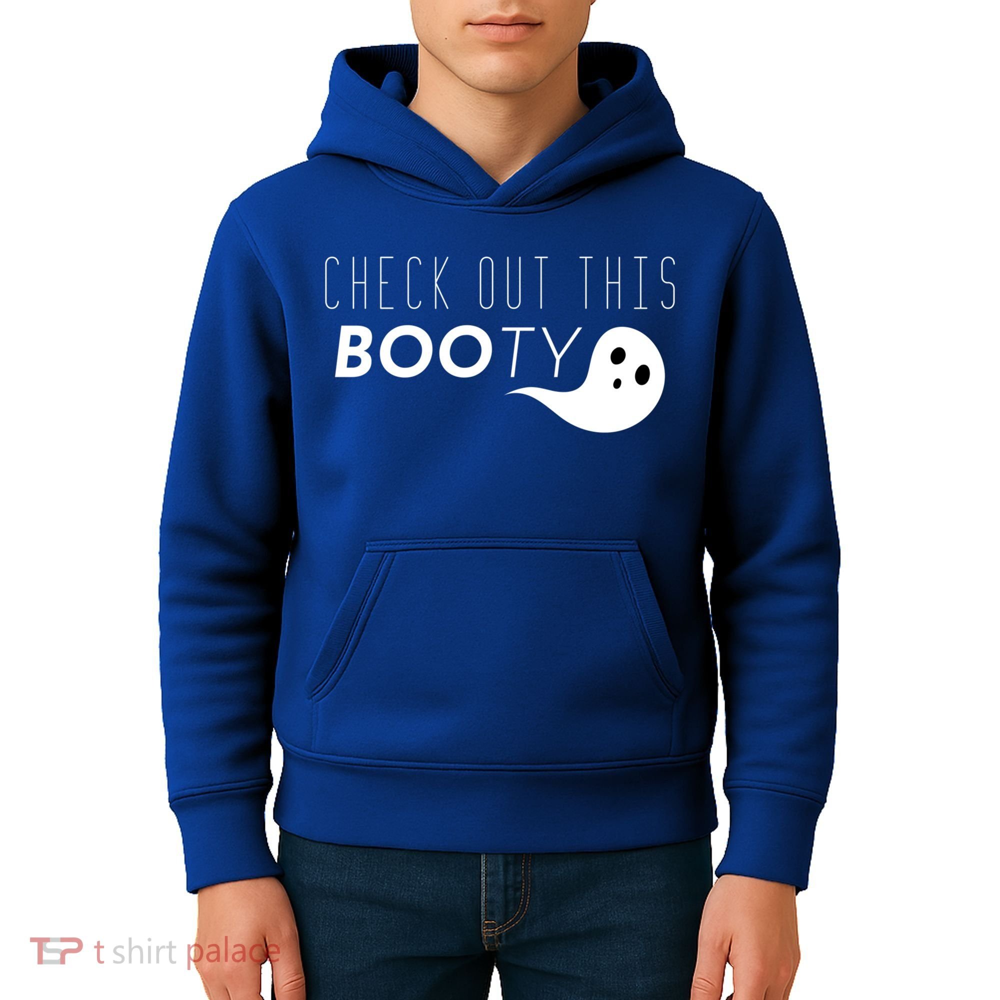 Check Out This Booty Funny Ghost Boo Halloween Gift Kids Hoodie
