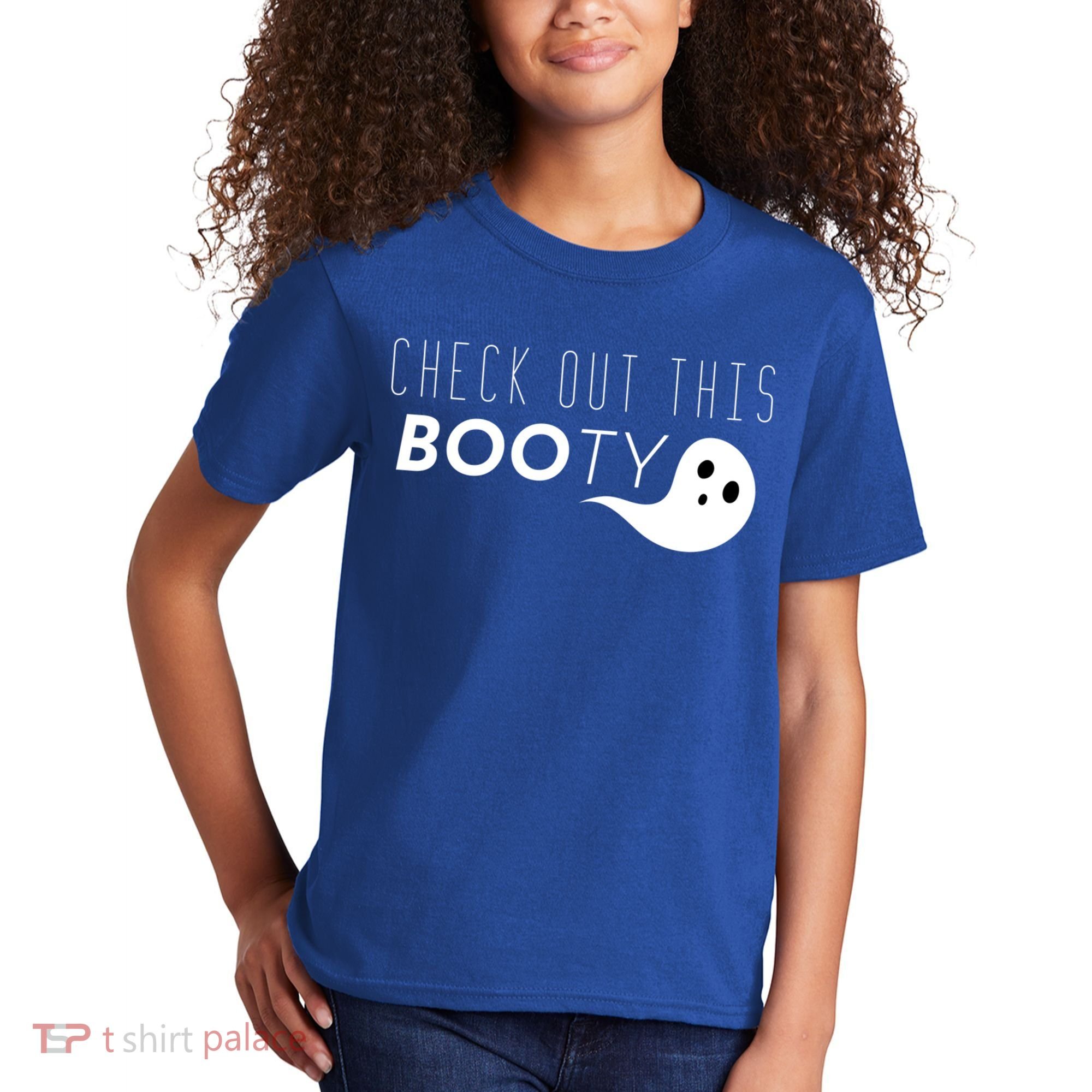 Check Out This Booty Funny Ghost Boo Halloween Gift Kids T-Shirt