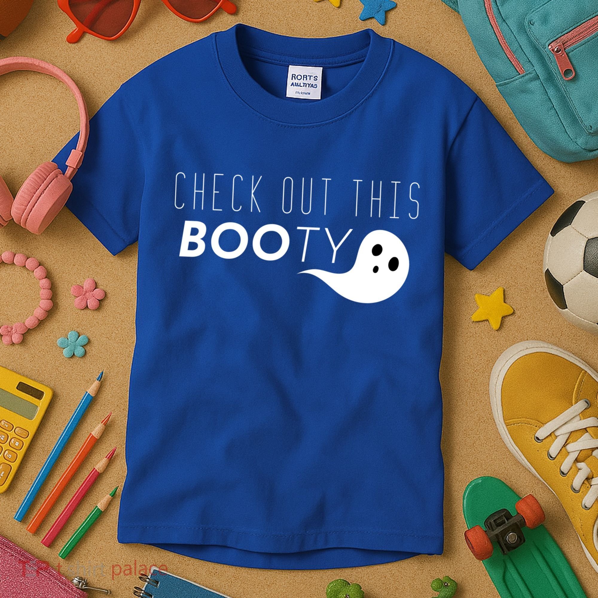 Check Out This Booty Funny Ghost Boo Halloween Gift Kids T-Shirt