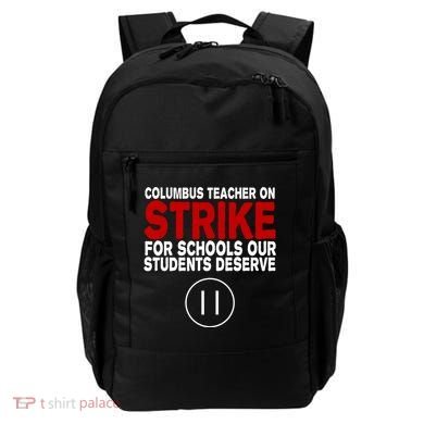 Columbus Ohio Teacher, School Teachers Strike Backpack