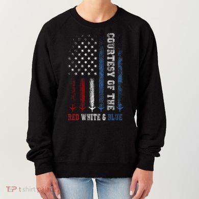 Courtesy Of The Red White And Blue Us Flag Women's Sweatshirt