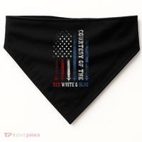 Courtesy Of The Red White And Blue Us Flag USA-Made Doggie Bandana thumb 0