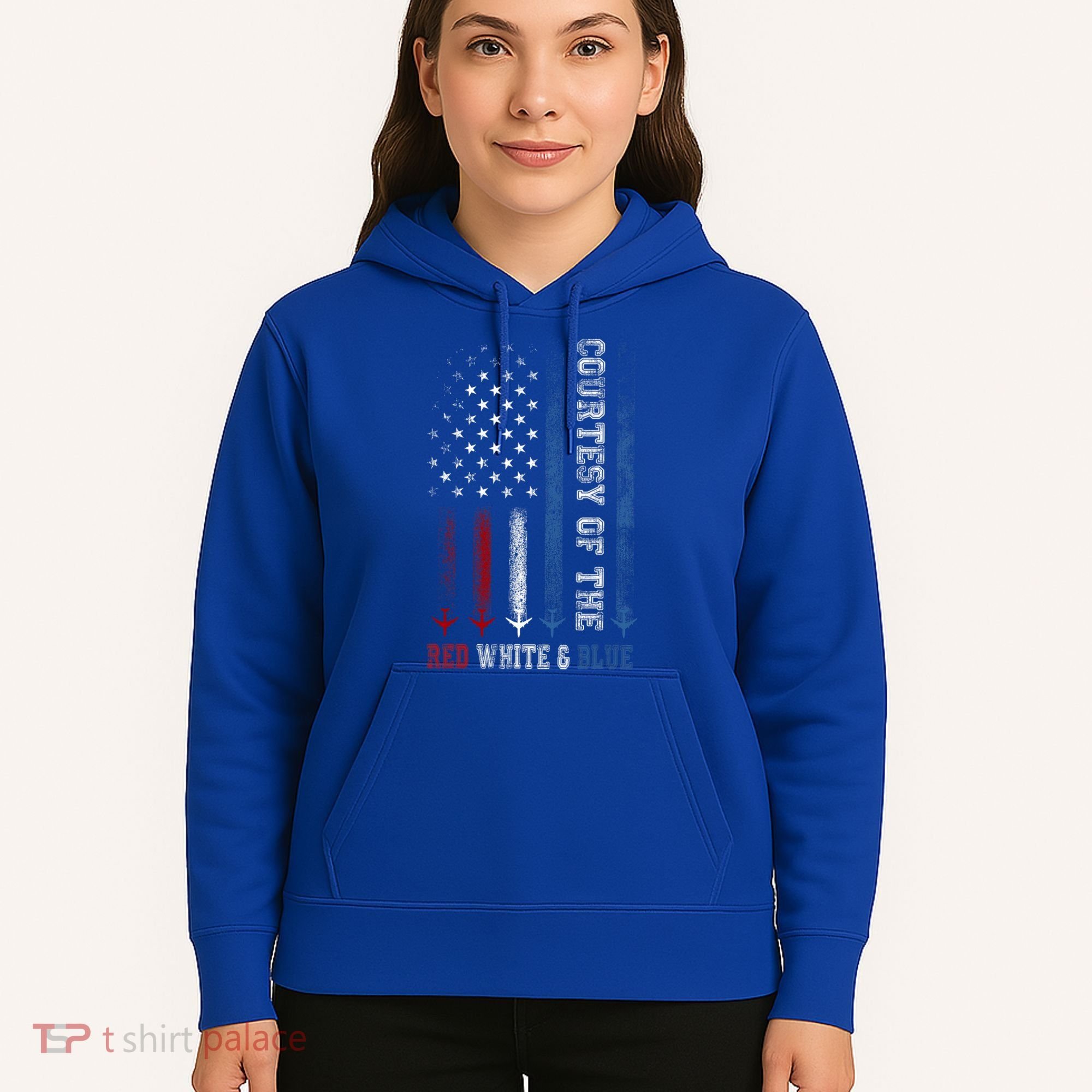 Courtesy Of The Red White And Blue Us Flag Hoodie