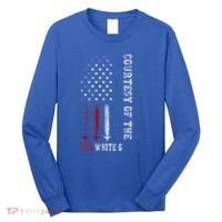 Courtesy Of The Red White And Blue Us Flag Long Sleeve Shirt thumb 0
