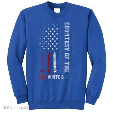 Courtesy Of The Red White And Blue Us Flag Sweatshirt