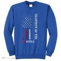 Courtesy Of The Red White And Blue Us Flag Sweatshirt thumb 0