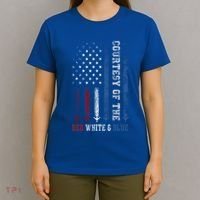 Courtesy Of The Red White And Blue Us Flag T-Shirt thumb 4