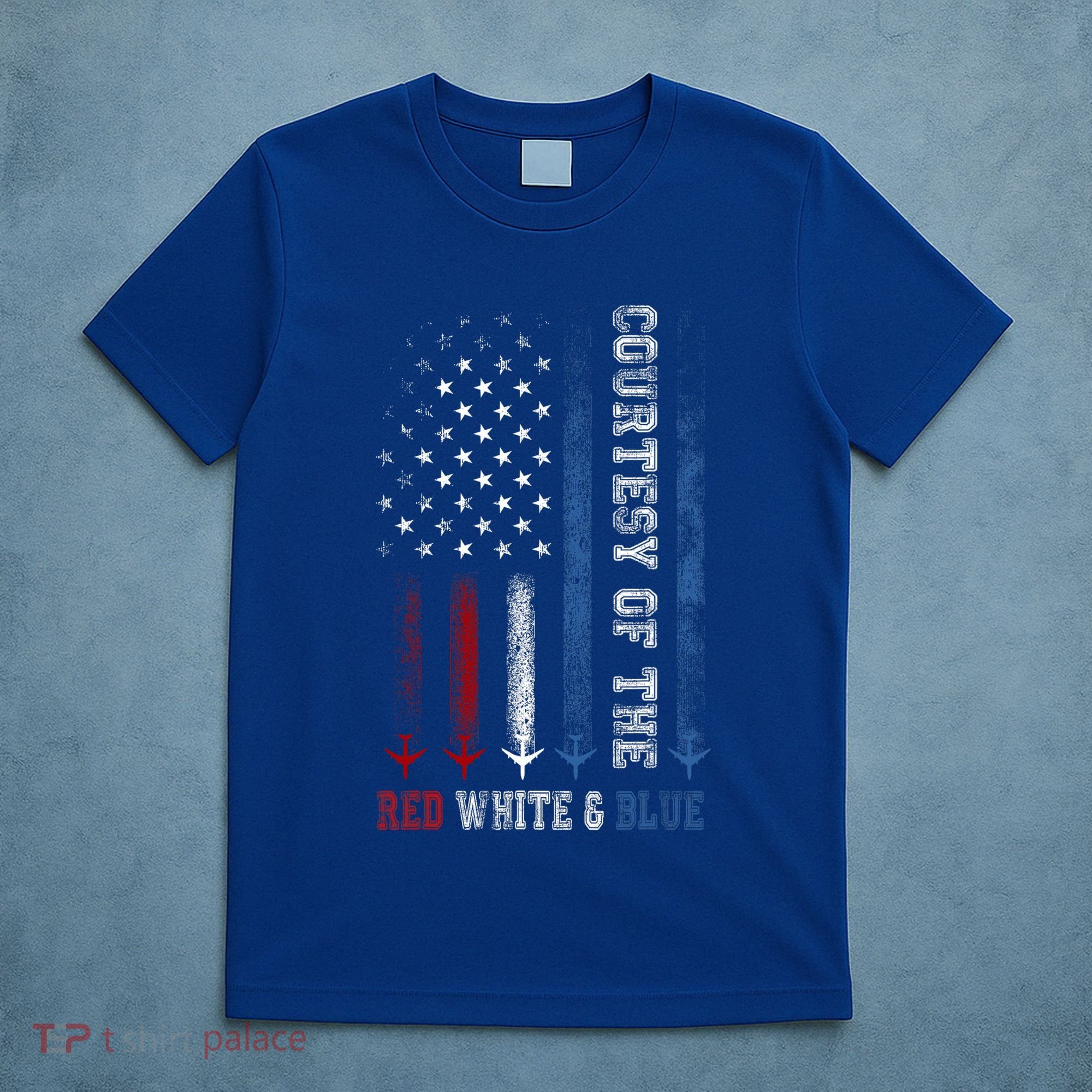 Courtesy Of The Red White And Blue Us Flag T-Shirt