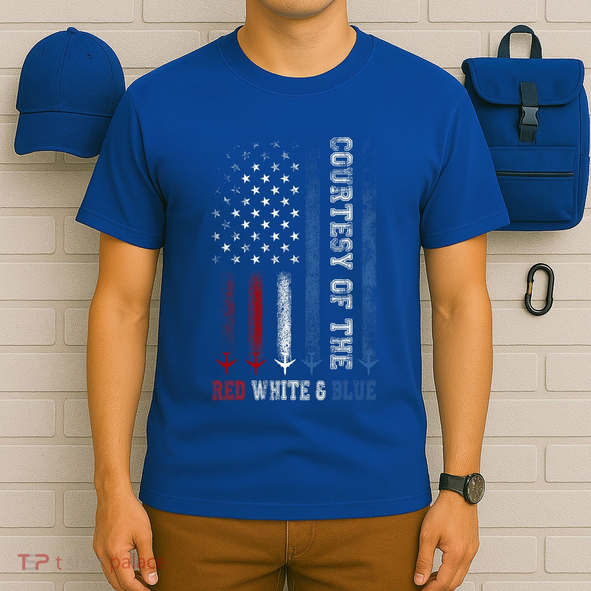 Courtesy Of The Red White And Blue Us Flag T-Shirt