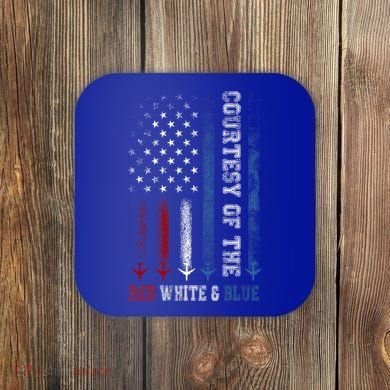 Courtesy Of The Red White And Blue Us Flag Coaster