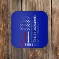 Courtesy Of The Red White And Blue Us Flag Coaster thumb 0