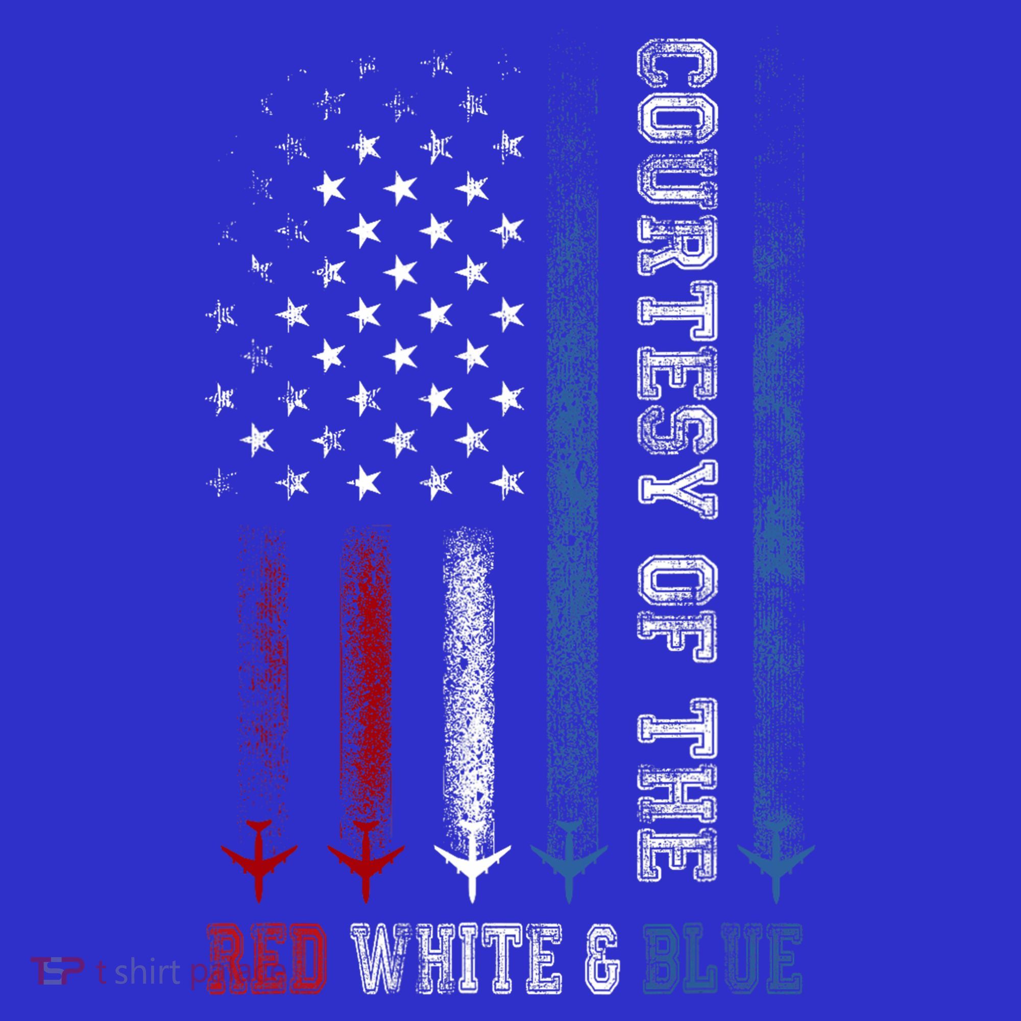 Courtesy Of The Red White And Blue Us Flag Coaster