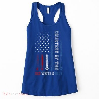 Courtesy Of The Red White And Blue Us Flag Women's Tank Top