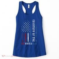 Courtesy Of The Red White And Blue Us Flag Women's Tank Top thumb 0